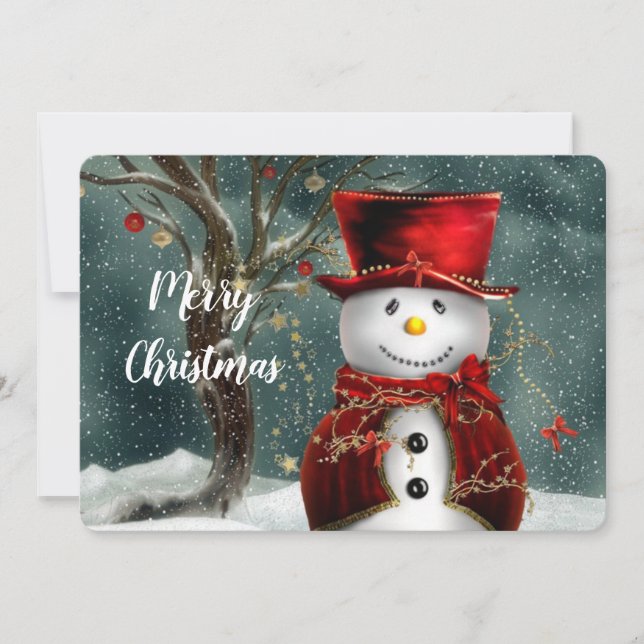 Cartes Pour Fêtes Annuelles Christmas Snowman (Devant)