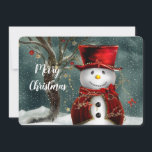 Cartes Pour Fêtes Annuelles Christmas Snowman<br><div class="desc">Noël Snowman Étaler la joie, partager l'acclamation, tout faire plaisir et un heureux toujours! Nos cartes vous permettent de commencer l'année en beauté.</div>