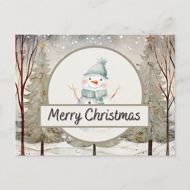 Cartes Pour Fêtes Annuelles Christmas Snowman (Devant)