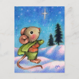 Cartes Pour Fêtes Annuelles Christmas Star Wish - Jolie souris de Noël