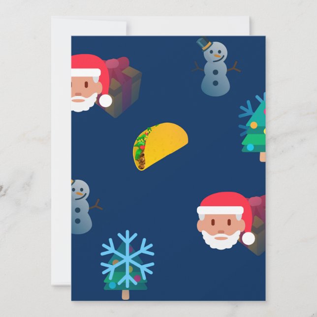 Cartes Pour Fêtes Annuelles christmas taco emoji (Devant)