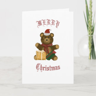 Cartes Pour Fêtes Annuelles Christmas Teddy Bear