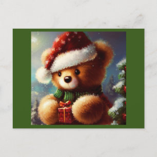Cartes Pour Fêtes Annuelles Christmas Teddy Bear 2