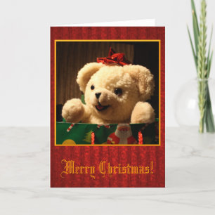 Cartes Pour Fêtes Annuelles Christmas Teddy Bear Card