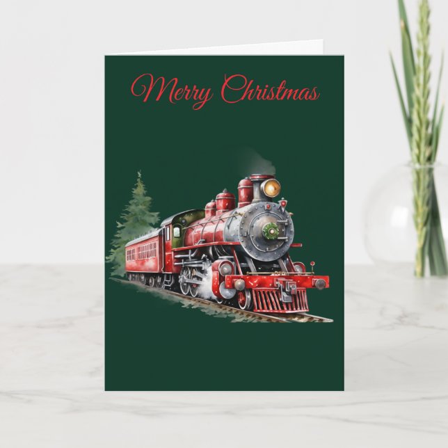Cartes Pour Fêtes Annuelles Christmas Train (Devant)