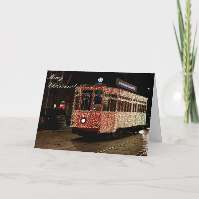 Cartes Pour Fêtes Annuelles Christmas Tram in Milan (Devant)