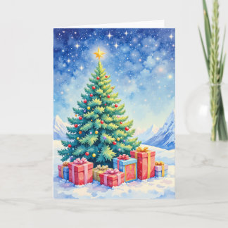 Cartes Pour Fêtes Annuelles Christmas Tree Blank Holiday Greeting Card