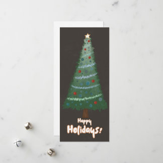 Cartes Pour Fêtes Annuelles Christmas Tree Design Long Holiday Card