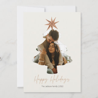 Cartes Pour Fêtes Annuelles Christmas Tree Family Photo Card