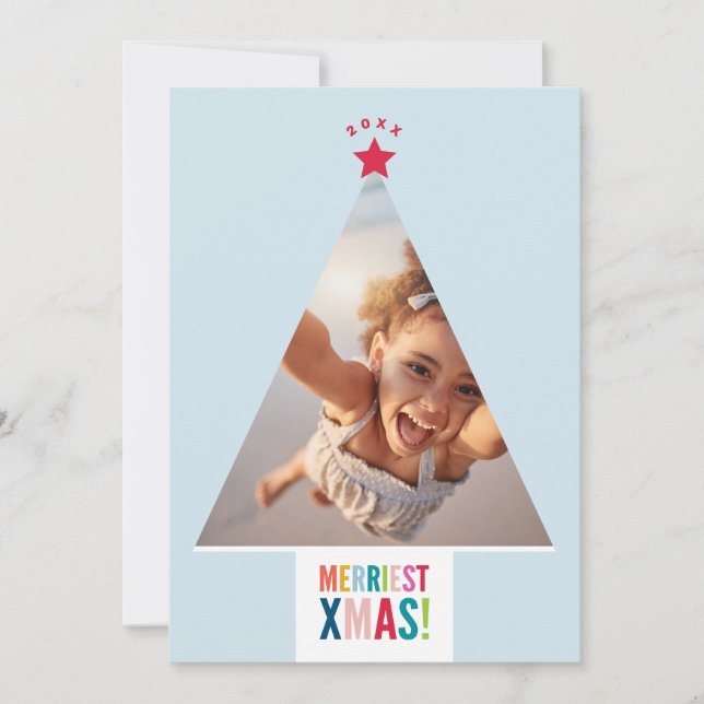 Cartes Pour Fêtes Annuelles CHRISTMAS TREE frame festive fun modern minimal (Devant)