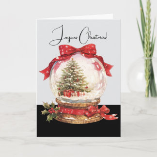 Cartes Pour Fêtes Annuelles Christmas Tree in Festive Snowglobe
