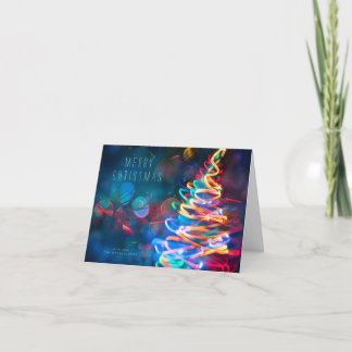 Cartes Pour Fêtes Annuelles Christmas Tree Lights Bokeh Géant Salutation