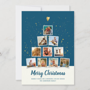 Cartes Pour Fêtes Annuelles Christmas Tree Modern Instagram Photo Collage Amus