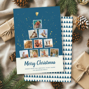 Cartes Pour Fêtes Annuelles Christmas Tree Modern Instagram Photo Collage Amus