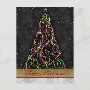 Cartes Pour Fêtes Annuelles Christmas Tree Xmas Holiday Greeting Postcard