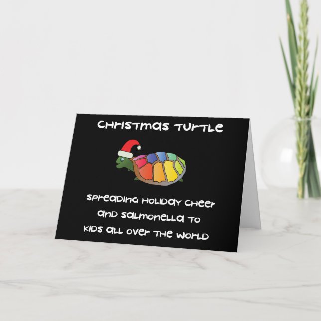 Cartes Pour Fêtes Annuelles Christmas Turtle (Devant)