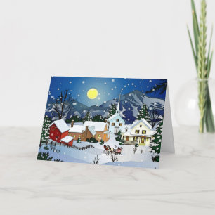Cartes Pour Fêtes Annuelles Christmas Village