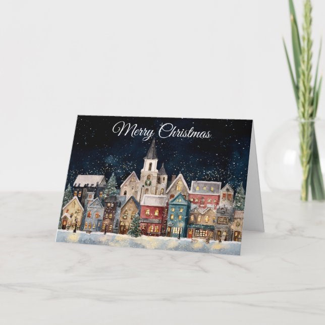 Cartes Pour Fêtes Annuelles Christmas Village (Devant)