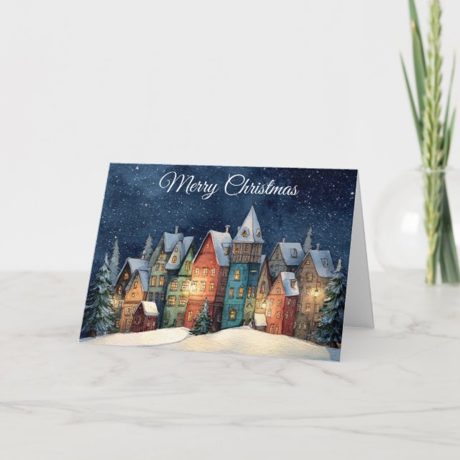 Cartes Pour Fêtes Annuelles Christmas Village (Devant)