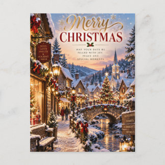 Cartes Pour Fêtes Annuelles Christmas Village Greeting Card