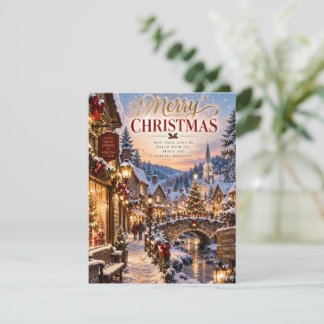 Cartes Pour Fêtes Annuelles Christmas Village Greeting Card
