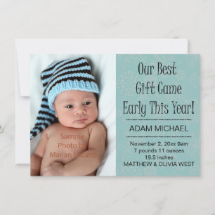Cartes Pour Fêtes Annuelles Christmas Winter Holiday Birth Announcements