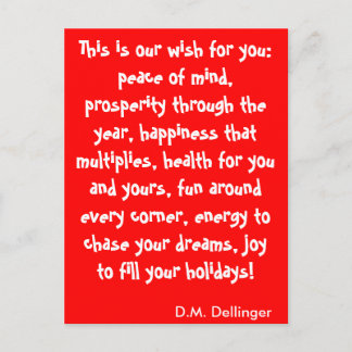 Cartes Pour Fêtes Annuelles Christmas Wish Postcard