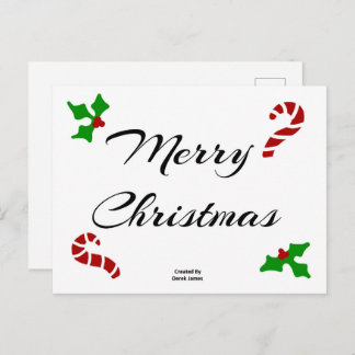 Cartes Pour Fêtes Annuelles Christmas Wishes Postcard