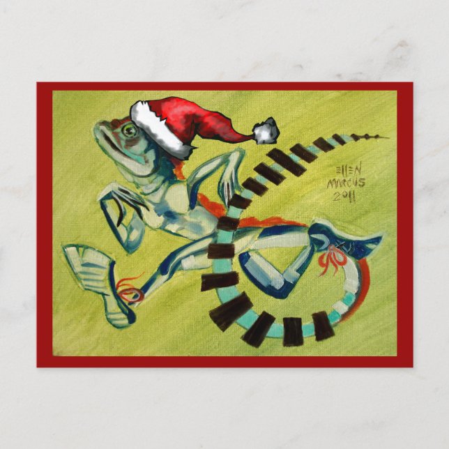 Cartes Pour Fêtes Annuelles Christmas with Basilisk (Devant)