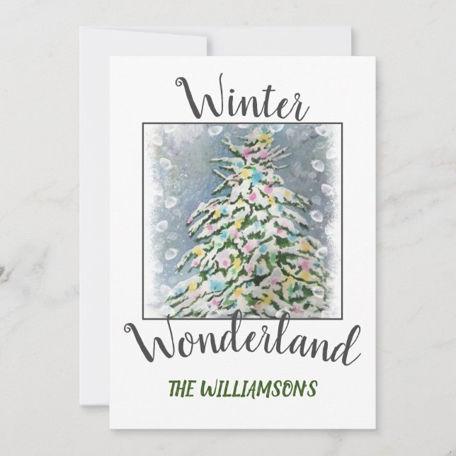 Cartes Pour Fêtes Annuelles Christmas Wonderland Tree avec photo (Devant)