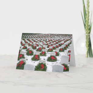 Cartes Pour Fêtes Annuelles Christmas wreaths snow Arlington National Cemetery