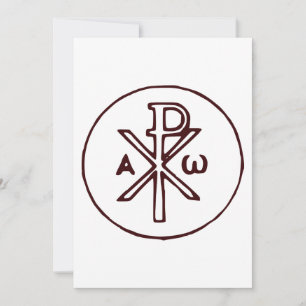 Cartes Pour Fêtes Annuelles Christogramme sacré Chi-Rho Beaux-Arts