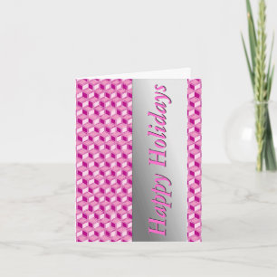 Cartes Pour Fêtes Annuelles Chrome 3-d boîtes - fuchsia rose