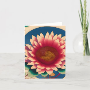 Cartes Pour Fêtes Annuelles Chrysanthemum Etude E de style japonais