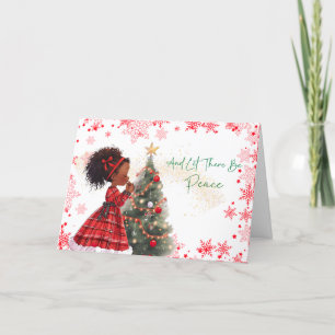 Cartes Pour Fêtes Annuelles "Chuchotements de Paix" Salutation Afro-Américaine