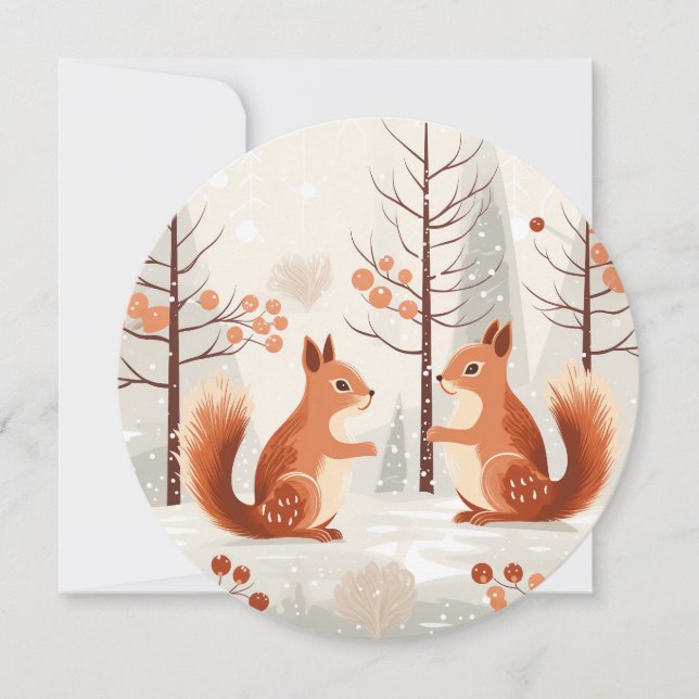 Cartes Pour Fêtes Annuelles Chuchotements d'hiver – Un message de vacances d'u (Devant)