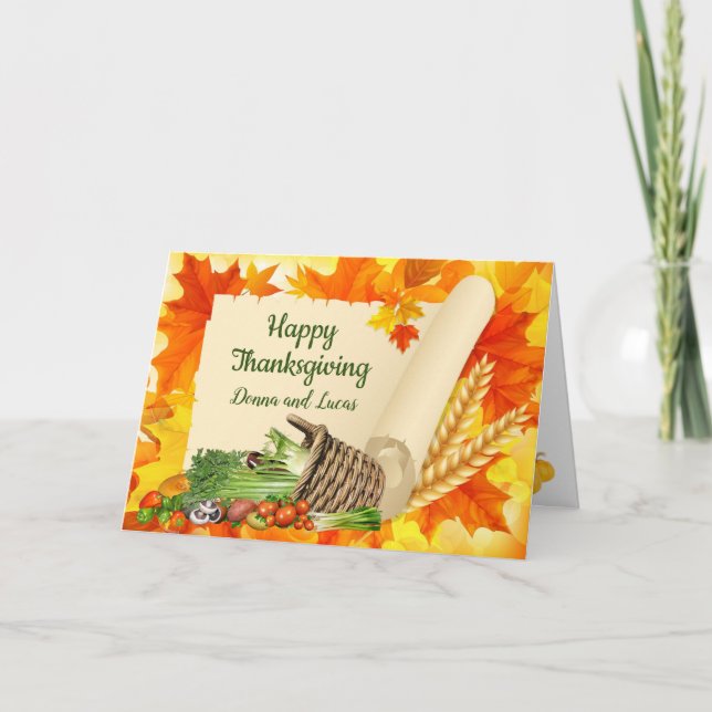 Cartes Pour Fêtes Annuelles Chute Gloire, Christian Personnalisable Thanksgivi (Devant)