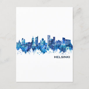 Cartes Pour Fêtes Annuelles Ciel bleu Helsinki-Finlande