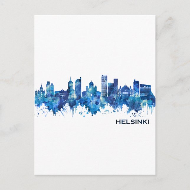 Cartes Pour Fêtes Annuelles Ciel bleu Helsinki-Finlande (Devant)