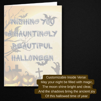 Cartes Pour Fêtes Annuelles Cimetière gothique Halloween étrangement beau