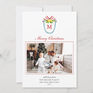 Cartes Pour Fêtes Annuelles Cimetière Monogramme avec citrons Photo de Noël