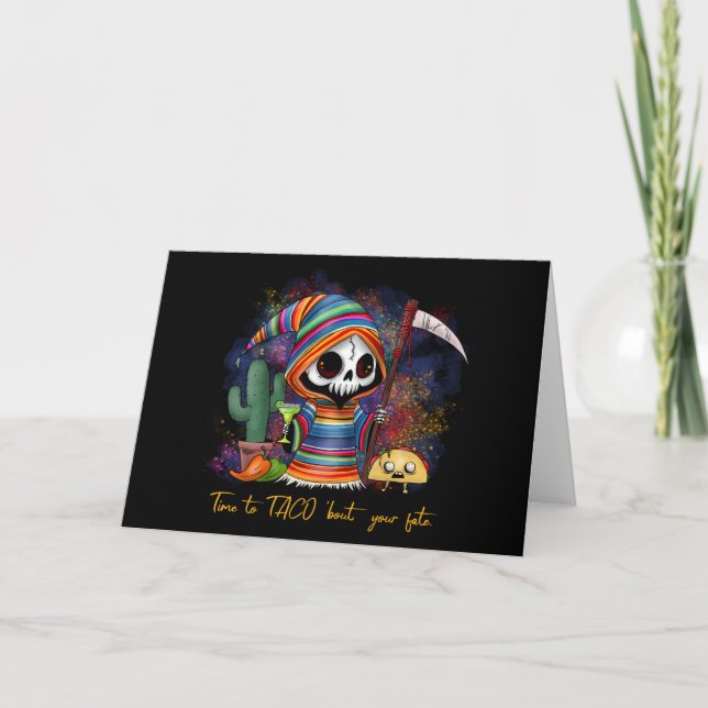 Cartes Pour Fêtes Annuelles Cinco de Mayo Grim Reaper (Devant)