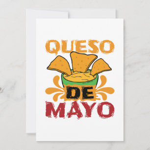 Cartes Pour Fêtes Annuelles Cinco de Mayo Queso drôle Pun