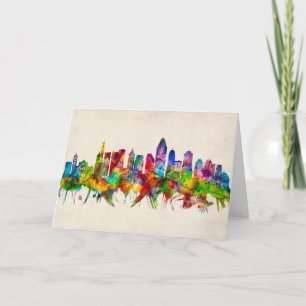 Cartes Pour Fêtes Annuelles Cinnati Ohio Skyline