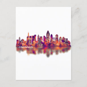 Cartes Pour Fêtes Annuelles Cinnati Ohio Skyline