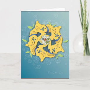 Cartes Pour Fêtes Annuelles Cinq chats dorés... Vacances