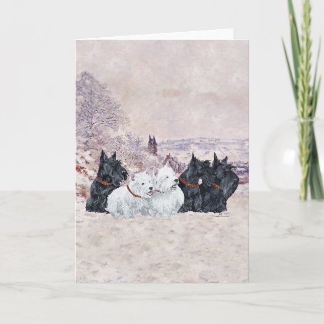 Cartes Pour Fêtes Annuelles Cinq d'hiver (Devant)