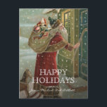 Cartes Pour Fêtes Annuelles circa 1906 :  Le père noël<br><div class="desc">Frappement de Noël</div>