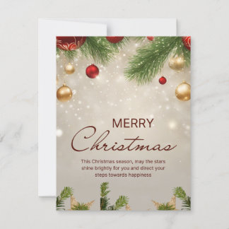 Cartes Pour Fêtes Annuelles Circulaire De Noël Beige Et Crème