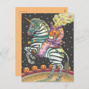 Cartes Pour Fêtes Annuelles CIRCUS DE COURSE, Halloween ZEBRA